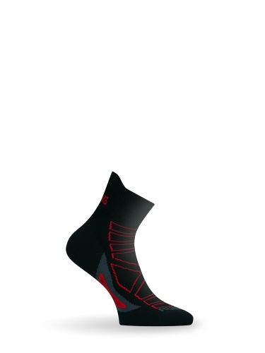 Носки Lasting RPC 903, microfiber+polypropylene, черный с серой подошвой и красной полоской фото 2